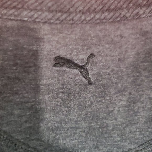 Puma grey sweatshirt with black Puma logo men's size M - Picture 6 of 6